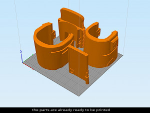 Predator Gauntlet Forearm Left scale 11 File STL-OBJ for 3D printer 3D-Druckmodell