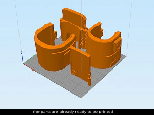Predator Gauntlet Forearm Left scale 11 File STL-OBJ for 3D printer 3D Print Model