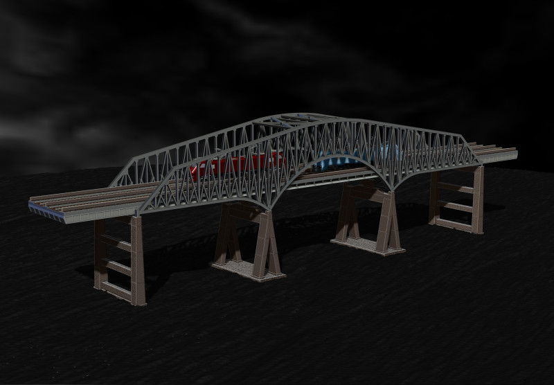 Model bridge H0 scale trains Baltimore bridge reproduction Francis Scott Key Bridge File STL-O 3D Print Model .c4d .max .obj .3ds .fbx .stl .blend 