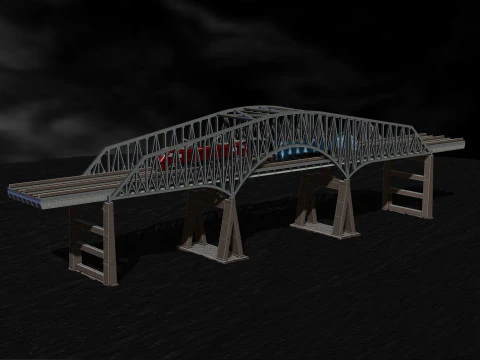 Model bridge H0 scale trains Baltimore bridge reproduction Francis Scott Key Bridge File STL-O 3D Print Model