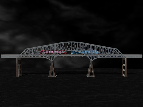 Model bridge H0 scale trains Baltimore bridge reproduction Francis Scott Key Bridge File STL-O 3D Print Model