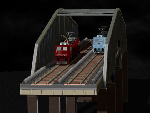 Model bridge H0 scale trains Baltimore bridge reproduction Francis Scott Key Bridge File STL-O 3D Print Model