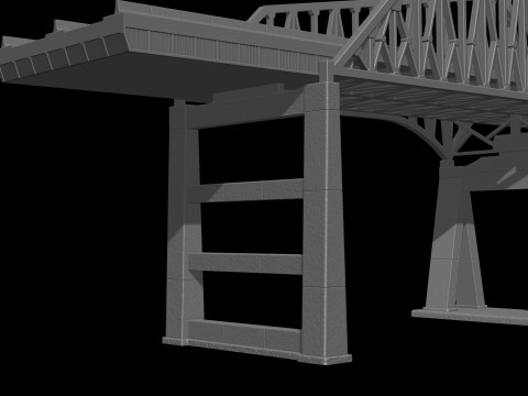 Model bridge H0 scale trains Baltimore bridge reproduction Francis Scott Key Bridge File STL-O 3D Print Model
