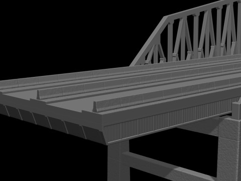 Model bridge H0 scale trains Baltimore bridge reproduction Francis Scott Key Bridge File STL-O 3D Print Model