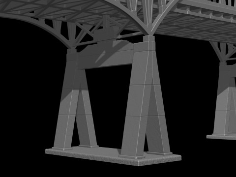 Model bridge H0 scale trains Baltimore bridge reproduction Francis Scott Key Bridge File STL-O 3D Print Model