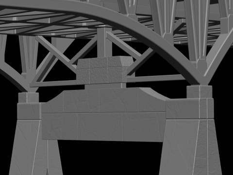 Model bridge H0 scale trains Baltimore bridge reproduction Francis Scott Key Bridge File STL-O 3D Print Model