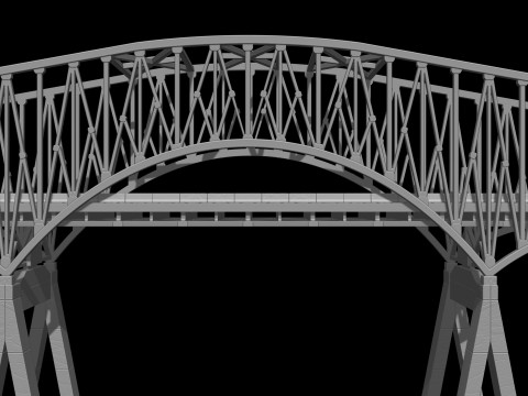 Model bridge H0 scale trains Baltimore bridge reproduction Francis Scott Key Bridge File STL-O 3D Print Model