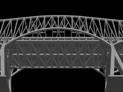Model bridge H0 scale trains Baltimore bridge reproduction Francis Scott Key Bridge File STL-O 3D Print Model