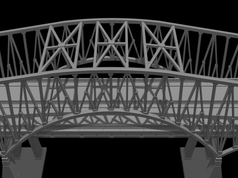 Model bridge H0 scale trains Baltimore bridge reproduction Francis Scott Key Bridge File STL-O 3D Print Model