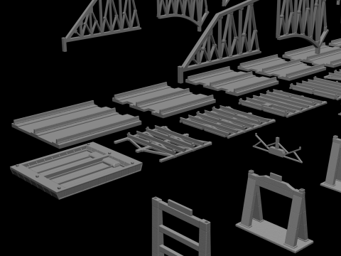 Model bridge H0 scale trains Baltimore bridge reproduction Francis Scott Key Bridge File STL-O 3D Print Model