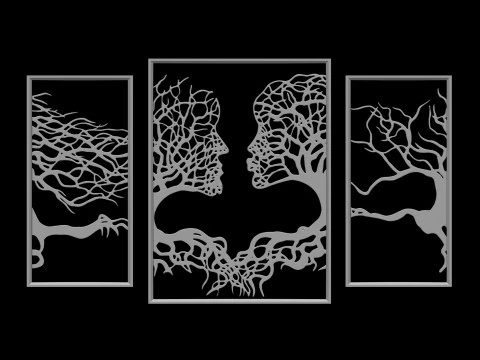 Painting minimalist art deco abstract figure File STL - OBJ for 3D Printing 3D Model