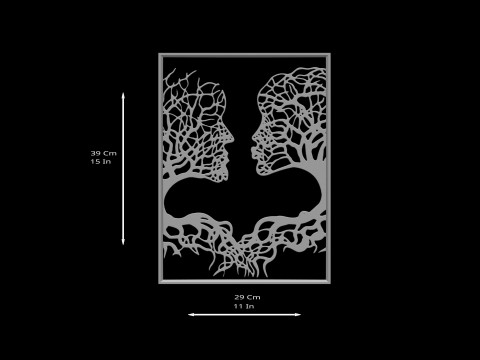 Painting minimalist art deco abstract figure File STL - OBJ for 3D Printing 3D मॉडल