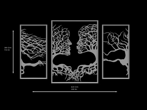 Painting minimalist art deco abstract figure File STL - OBJ for 3D Printing 3D मॉडल