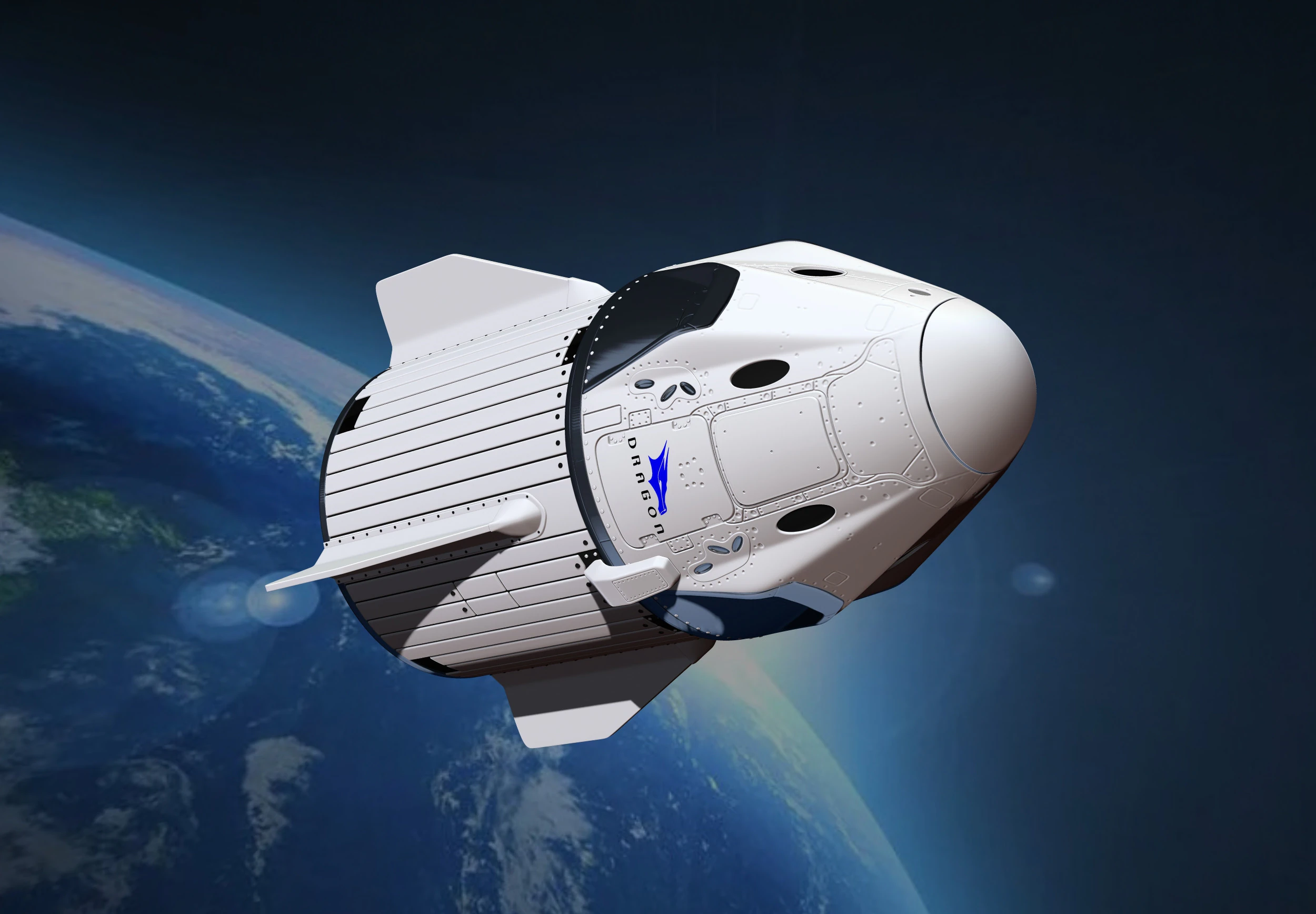 SpaceX Crew Dragon Model Printing File STL - OBJ for 3D Printing 3D Print Model .c4d .max .obj .3ds .fbx .stl .blend 