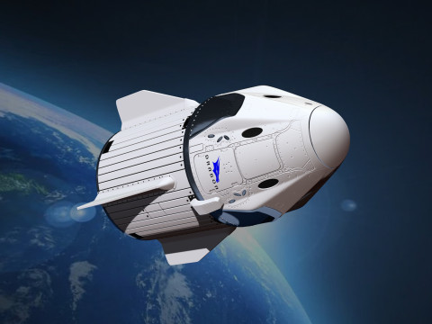 SpaceX Crew Dragon Model Printing File STL - OBJ for 3D Printing 3D प्रिंट मॉडल