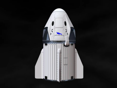 SpaceX Crew Dragon Model Printing File STL - OBJ for 3D Printing 3D Print Model