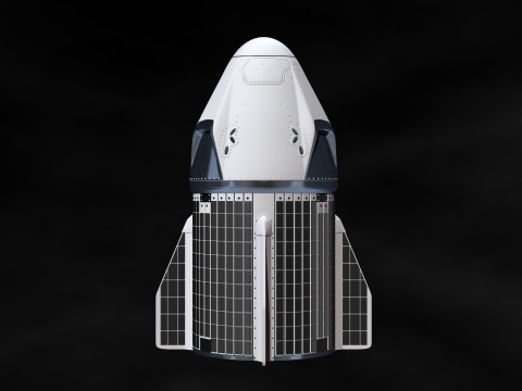 SpaceX Crew Dragon Model Printing File STL - OBJ for 3D Printing 3D Baskı Modeli