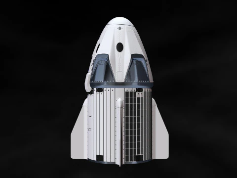 SpaceX Crew Dragon Model Printing File STL - OBJ for 3D Printing 3D Print Model