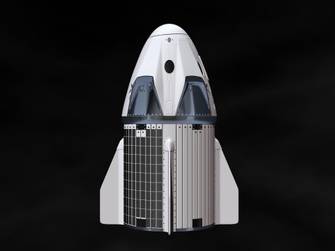 SpaceX Crew Dragon Model Printing File STL - OBJ for 3D Printing 3D Baskı Modeli