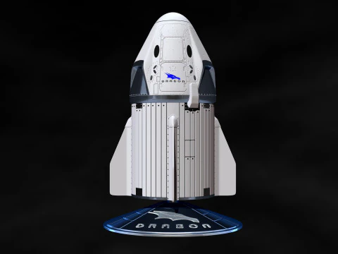 SpaceX Crew Dragon Model Printing File STL - OBJ for 3D Printing 3D Print Model