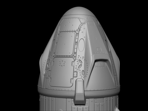 SpaceX Crew Dragon Model Printing File STL - OBJ for 3D Printing 3D Baskı Modeli