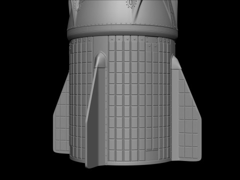 SpaceX Crew Dragon Model Printing File STL - OBJ for 3D Printing 3D Baskı Modeli