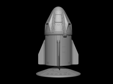 SpaceX Crew Dragon Model Printing File STL - OBJ for 3D Printing 3D Baskı Modeli