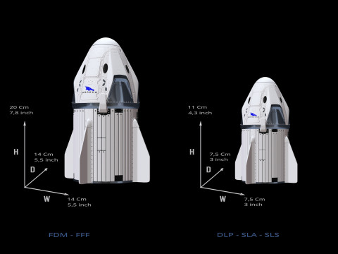 SpaceX Crew Dragon Model Printing File STL - OBJ for 3D Printing 3D Baskı Modeli