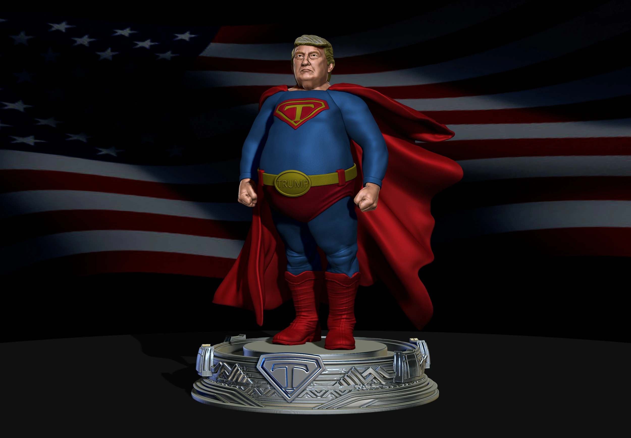 Super Trump Model Printing Miniature Assembly File STL OBJ for 3D Printing 3D Print Model .c4d .max .obj .3ds .fbx .stl .blend 