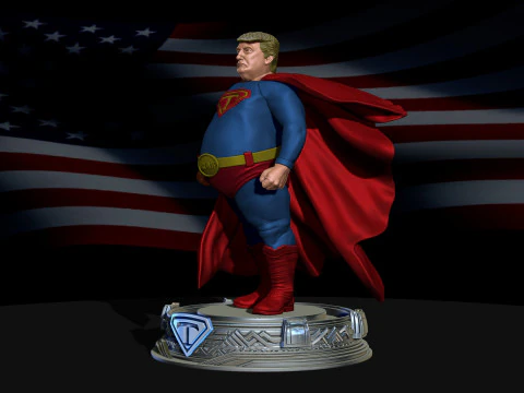 Super Trump Model Printing Miniature Assembly File STL OBJ for 3D Printing 3D Print Model
