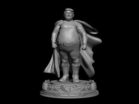 Super Trump Model Printing Miniature Assembly File STL OBJ for 3D Printing 3D-Druckmodell