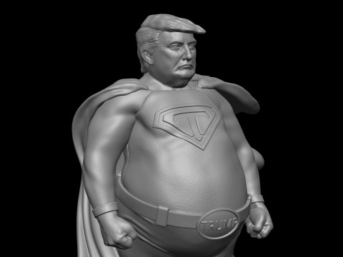 Super Trump Model Printing Miniature Assembly File STL OBJ for 3D Printing 3D-Druckmodell