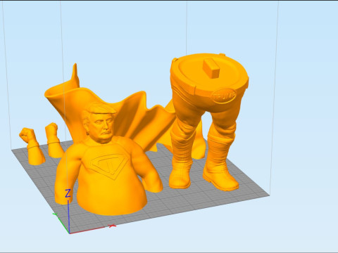 Super Trump Model Printing Miniature Assembly File STL OBJ for 3D Printing 3D-Druckmodell
