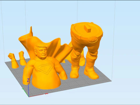 Super Trump Model Printing Miniature Assembly File STL OBJ for 3D Printing 3D Print Model