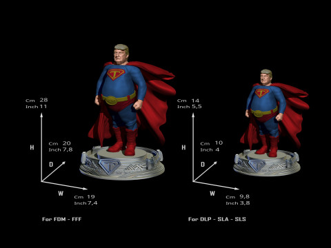 Super Trump Model Printing Miniature Assembly File STL OBJ for 3D Printing 3D-Druckmodell