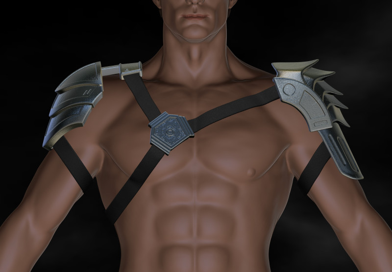 Predator Shoulder Armor Scale 11 File STL-OBJ for 3D Printing Modèles 3D en vedette .c4d .max .obj .3ds .fbx .stl .blend