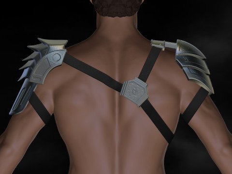 Predator Shoulder Armor Scale 11 File STL-OBJ for 3D Printing Modèles 3D en vedette