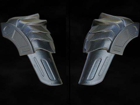 Predator Shoulder Armor Scale 11 File STL-OBJ for 3D Printing Modèles 3D en vedette