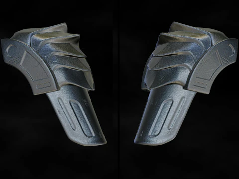 Predator Shoulder Armor Scale 11 File STL-OBJ for 3D Printing 3D Print Model