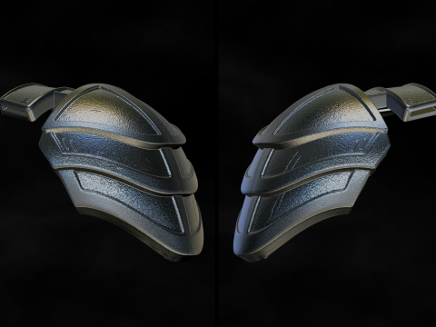 Predator Shoulder Armor Scale 11 File STL-OBJ for 3D Printing Modèles 3D en vedette