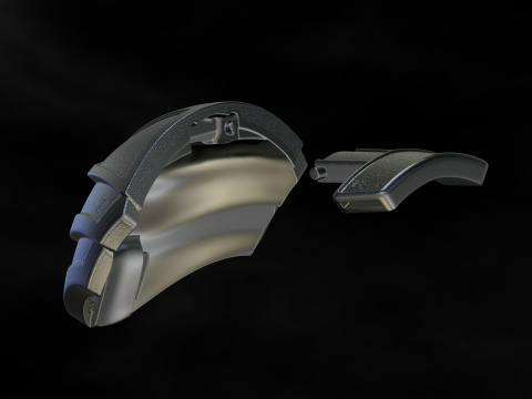 Predator Shoulder Armor Scale 11 File STL-OBJ for 3D Printing Modèles 3D en vedette