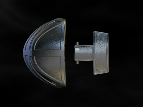 Predator Shoulder Armor Scale 11 File STL-OBJ for 3D Printing Modèles 3D en vedette