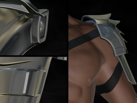 Predator Shoulder Armor Scale 11 File STL-OBJ for 3D Printing 3D Print Model