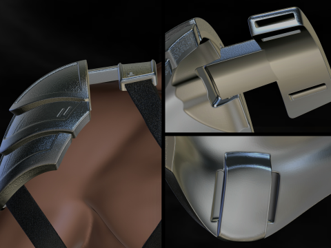 Predator Shoulder Armor Scale 11 File STL-OBJ for 3D Printing Modèles 3D en vedette