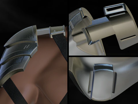 Predator Shoulder Armor Scale 11 File STL-OBJ for 3D Printing 3D Print Model
