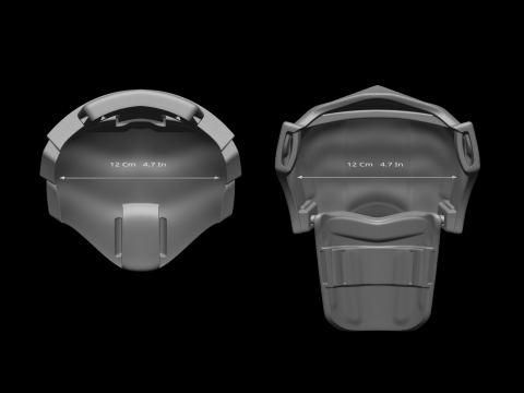 Predator Shoulder Armor Scale 11 File STL-OBJ for 3D Printing Modèles 3D en vedette