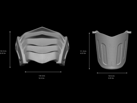 Predator Shoulder Armor Scale 11 File STL-OBJ for 3D Printing 3D Print Model