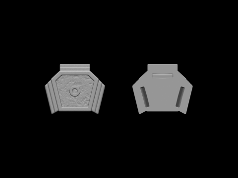 Predator Shoulder Armor Scale 11 File STL-OBJ for 3D Printing Modèles 3D en vedette