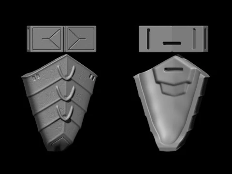 Predator Armor Legs Scale 11 File STL-OBJ for 3D Printing 3D Print Model