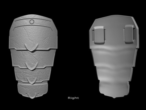 Predator Armor Legs Scale 11 File STL-OBJ for 3D Printing Modello di stampa 3D